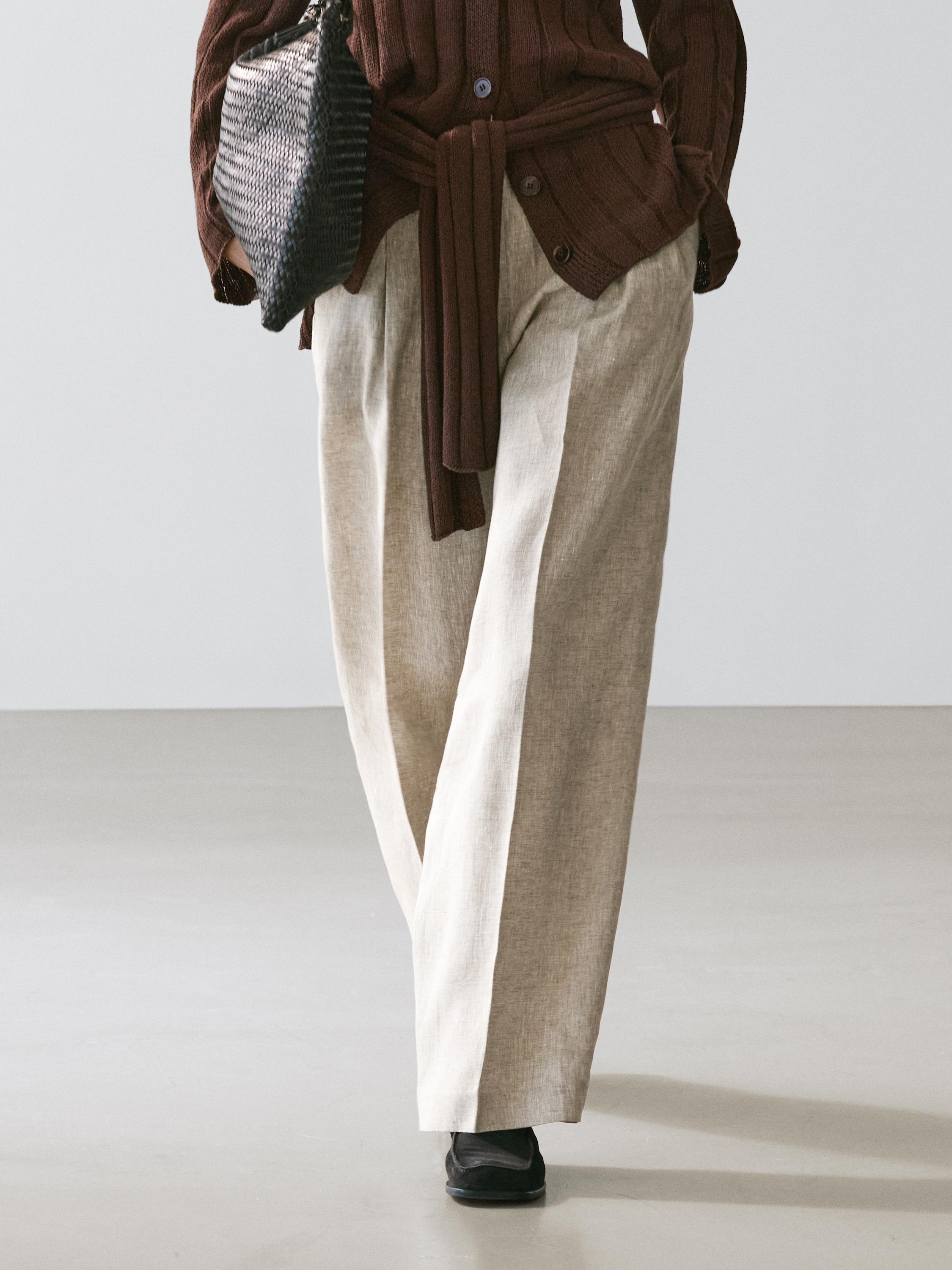 Linen suit trousers